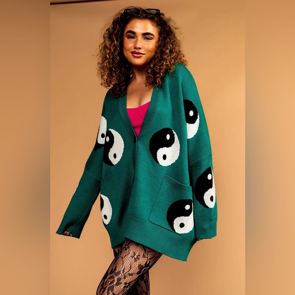 Dressed in LaLa Main Character Energy Yin Yang Cardigan